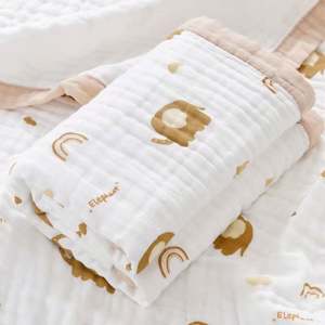 Hot Sale 6 Layer Cotton Muslin <b>Swaddle</b> Custom Printed Organic Baby <b>Blanket</b> Infant <b>Swaddle</b> <b>Blankets</b> - Product Image 1