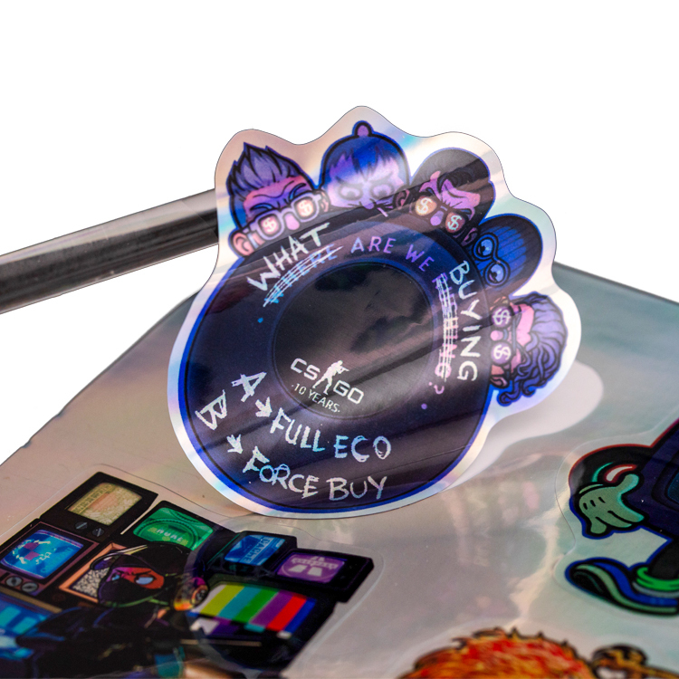 Custom PVC Waterproof Cartoon Hologram Stickers