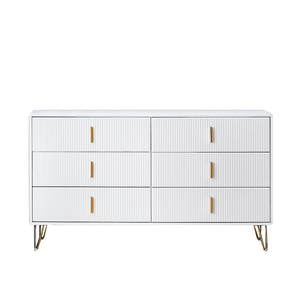 Luxury living room wooden furniture chest of drawers 6 drawer file cabinet Light Luxury sideboard cabinets
