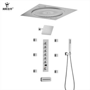 Ensemble de pomme de douche encastrée en acier inoxydable moderne et simple, matériel de salle de bain transfrontalier pour salle de bain - Product Image 4