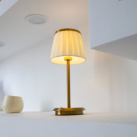 Nordique moderne Simple sans fil lampe de bureau tissu abat-jour personnalisé table Rechargeable tactile gradation décor lumières