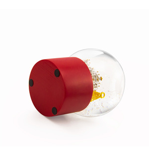 Ciondolo personalizzato in resina natalizia Snowglobe acqua placcato in oro con artigianato architettonico - Product Image 4