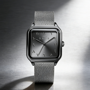 Stainless Steel Mesh Band Men's Fashion Watch Custom Brand ShuaiKe Gift Box SABR Quartz Movement Arabic Numerals Wristwatch - Product Image 5