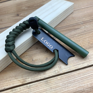 Magnesium <b>Fire</b> <b>Starter</b> 10x100mm Orange Military Green Outdoor Camping Survival Tool - Product Image 2