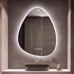 Modern Bathroom LED Smart <strong>Mirror</strong> Wall-Mounted Irregular Hanging Makeup <strong>Mirror</strong> Bright LED Light Decoration <strong>Maison</strong> Home Decor - Product Image 2