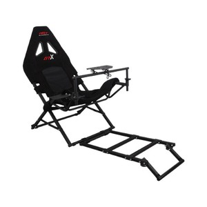 Asiento de Simulador de Carreras Plegable Gy070 al por Mayor, Silla de Juego Roja y Negra con Soporte para Pedales de Juego de Conducción, <span class=keywords><strong>Volante</strong></span> y Pantalla - Product Image 3