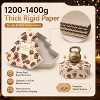 Boîte cadeau rigide en carton recyclable écologique en forme de sapin de Noël, qualité alimentaire, pour biscuits, chocolats, bonbons, impression personnalisée, vente au détail