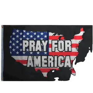 Pray For America USA Flag Map 3x5 2024 flag