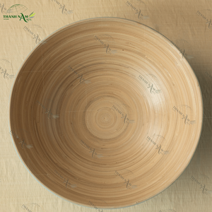 Bol à fruits en bambou filé Vaisselle en bambou faite à la main écologique Ensemble de vaisselle de cuisine naturelle Fabricant du Vietnam réutilisable - Product Image 3