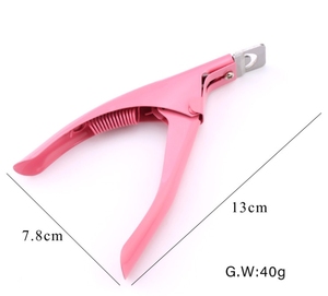 Venta caliente colorido cortaúñas postizas manicura abrazadera cortaúñas tipo especial U profesional Acero inoxidable acrílico cortaúñas - Product Image 5