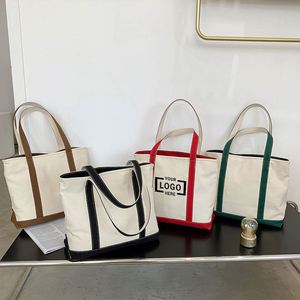 <b>Hot</b> Selling Ladies Canvas Tote Bag New Casual Vintage Style Bucket Shopping Bag Reusable Storage Custom Gift Novelty Gift - Product Image 1