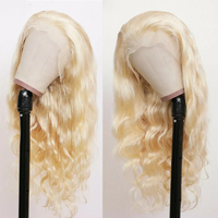 Wig Rambut Lace Front Pirang 613 Wig Rambut Asli 13X6 Full Lace - Wig dan Rambut Asli