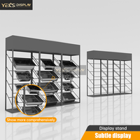 Support de présentation amovible robuste et moderne YEK pour lavabo, avec étagères multi-niveaux pour organisation de salle de bain et de salle d'exposition