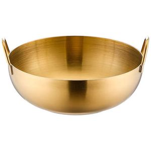 Korean Style 304 Stainless Steel Double Handled Bowl Gold Color Dipping <b>Sauce</b> Kimchi Bowl Dishwasher Safe Party Use - Product Image 4
