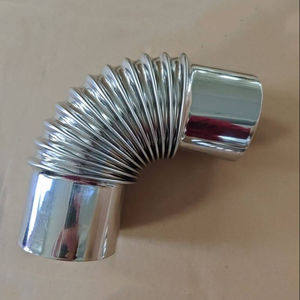 Tuyau d'extension de cheminée de poêle pour fumées d'échappement, <span class=keywords><strong>coude</strong></span> en acier inoxydable zingué, chauffe-eau au gaz, <span class=keywords><strong>conduit</strong></span> d'air, tuyau d'aération, adaptateur de carburant - Product Image 1