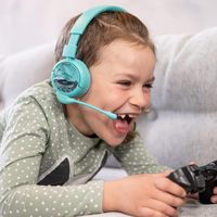Headphone Bluetooth Nirkabel BuddyPhones Untuk Anak-Anak, Headphone Stereo Over Ear Dengan Stiker Kustom