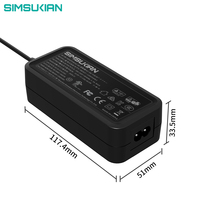 Chargeur de batterie au lithium Simsukian SK06T WB 42V-72V pour vélos électriques/trottinettes/cyclomoteurs, sortie CC 12,6V 2A-12A 120W PD pliable