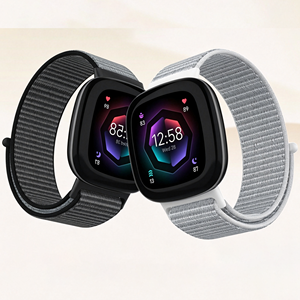 Correas de nailon compatibles con <span class=keywords><strong>Fitbit</strong></span> <span class=keywords><strong>Versa</strong></span> 4 Sense <span class=keywords><strong>2</strong></span>, correa de repuesto ajustable deportiva transpirable, accesorios para pulsera para hombre y <span class=keywords><strong>mujer</strong></span> - Product Image 3