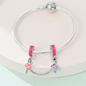 [Codedog] Doux <span class=keywords><strong>Parapluie</strong></span> Ballet Argent Plaqué Chaîne De Sécurité Charme Perle Usine Ventes Directes Conception Originale DIY Fine Jewelry Gift - Product Image 3