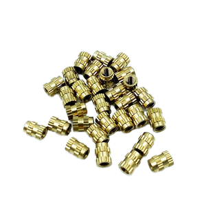 Kunden spezifische <span class=keywords><strong>CNC</strong></span>-Bearbeitung Benutzer definierte Größe M2 M3 M4 M5 M6 A2-70 Edelstahl Messing Rändel gewinde Einsatz muttern - Product Image 1