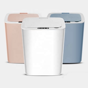 Office Automatic Sensor Dustbin Smart Sensor Electric Waste Bins Plastic Home Eco-Friendly Dustbin Diaper 12L Smart Trash Can