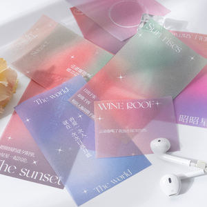 Carta trasparente pergamena verdura note adesive note note note note note note per scrivere blocchi per Scrapbooking carte di carta all'ingrosso cancelleria - Product Image 2