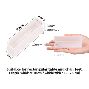 Couvre-pieds <span class=keywords><strong>de</strong></span> <span class=keywords><strong>lit</strong></span> rectangulaire pour enfants, antidérapant, en silicone, réutilisable, durable, silencieux, protection des pieds <span class=keywords><strong>de</strong></span> meubles - Product Image 2