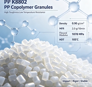 Granulés de copolymère PP K8802, haute résistance, résistance aux basses températures, granulés de résine PP, moulage par injection, granulés de plastique - Product Image 2