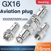 1 ensemble de connecteurs d'aviation circulaires GX16, 2 à 10 broches, mâle et femelle, avec prise de câble de couplage, connecteur d'aviation pour panneau de raccordement