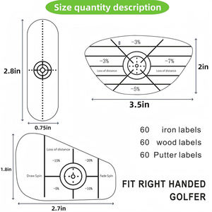 Autocollants d'impact de golf premium, aide à l'analyse du golf pour l'apprentissage autonome, outil efficace pour le sweet spot de golf pour une meilleure frappe de balle - Product Image 2