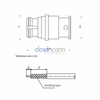 Conector de Alta Frecuencia SMP Hembra GPO de 10 DC-26.5GHz para Cable RG405 085