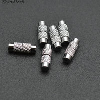 Haute qualité 4X12mm vis collier fermoirs couleur rhodium en alliage de qualité résultats de bijoux