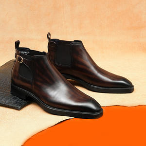 Nouvelles Bottes Classiques de Designer pour Hommes en Cuir Véritable Automne Hiver 2025 Confortables, Imperméables, Antidérapantes, à Enfiler DSYX - Product Image 4