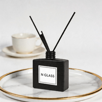Diffuseur de parfum d'ambiance en verre noir avec marquage à chaud 100 mL 200 mL