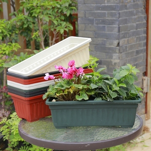 Pot de fleurs <span class=keywords><strong>rectangulaire</strong></span> <span class=keywords><strong>en</strong></span> plastique, jardinière de table pour jardin et balcon, plantation de légumes <span class=keywords><strong>en</strong></span> extérieur, décoration intérieure - Product Image 2