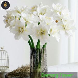 Flores de Clivia artificiales de orquídeas de imitación de alta calidad, plantas de Clivia de orquídeas de tacto Real, 2017 - Product Image 5