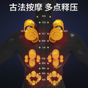 Multi Functional Massage Cushion For Back Neck Shoulder Waist With Heat And Kneading USB Rechargeable PU Leather - Product Image 4