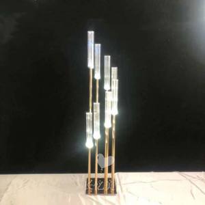 Nueva guía de camino dorado de boda de estilo europeo con candelabros de <span class=keywords><strong>8</strong></span> cabezas para decoración de accesorios de boda escenario boda T-<span class=keywords><strong>stage</strong></span> - Product Image 1