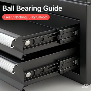 Mini Metal <b>Storage</b> Box 3-Tier <b>Drawer</b> Organizer Desktop <b>Office</b> Neatening Tool Box - Product Image 4