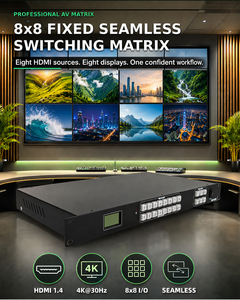 Contrôleur de mur vidéo matriciel <span class=keywords><strong>HDMI</strong></span> 4K30Hz 8x8 sans coupure, compatible multi-vues <span class=keywords><strong>HDMI</strong></span> <span class=keywords><strong>DVI</strong></span> pour conférences et expositions - Product Image 2