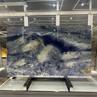 Grande dalle de marbre saphir rêveuse de qualité supérieure, polie, imperméable, écologique et durable, pour villas modernes, fabriquée en Chine
