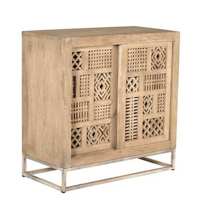 Armoire de rangement à portes coulissantes Canning en bois de manguier pour maisons, bureaux, hôtels et salle à manger et rangement de cuisine - Product Image 1