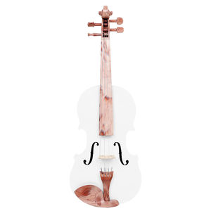 <span class=keywords><strong>Precio</strong></span> barato de fábrica, violín para principiantes, instrumento Musical, adornos artísticos, gran oferta, estilo de patrón, violín blanco 4/4 con estuche - Product Image 5
