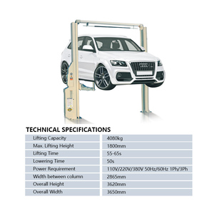 Pont élévateur pour voiture à 2 montants, pont élévateur pour voiture à 2 montants, 4T, moteur hydraulique, équipement de <span class=keywords><strong>garage</strong></span> commercial - Product Image 2
