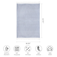 Serviettes de plage turques Fouta Hammam Peshtemal ultra douces, 39,4'' x 71'', en stock