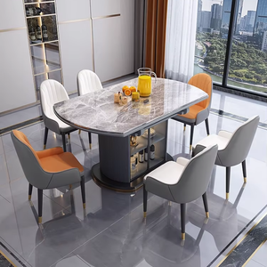 Morden hiện đại mở rộng bàn ăn cho 4-10 người lắp ráp thiêu kết đồ nội thất bằng đá cho nhà căn hộ biệt thự hoặc khách sạn sử dụng - Product Image 1