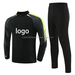 Autumn Winter Football Training Suit Set Half-Zip Long Sleeve Printed Breathable Sports Team Custom Jersey for Adult Unisex - Product Image 1