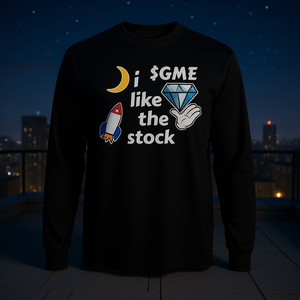 J'aime le t-shirt à manches longues Stock Rocket To Moon GME Hold Diamonds In Hand - Product Image 3