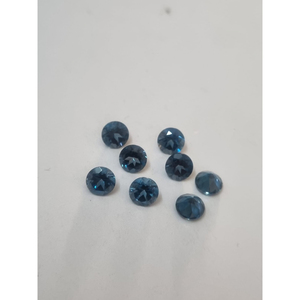 Natural London Blue <b>Topaz</b> Round Cut 5mm Loose Gemstone Premium Faceted Deep Blue <b>Topaz</b> Stone for Jewelry Making Wholesale Gems - Product Image 4