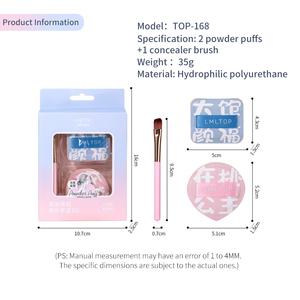 LMLTOP 2 pz Set di spugne per il trucco a forma di goccia d'acqua Marshmallow in polvere Puff e <span class=keywords><strong>ombretto</strong></span> per uso viso con scatola 168 - Product Image 5